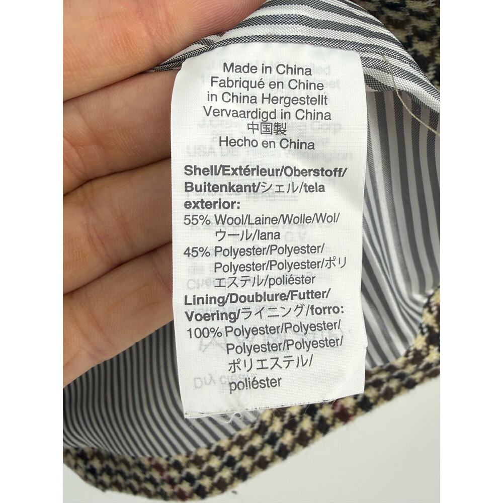 J.Crew Schoolboy Houndstooth Wool Blend Blazer Gold Buttons Size 16 Fall Winter - Picture 6 of 10